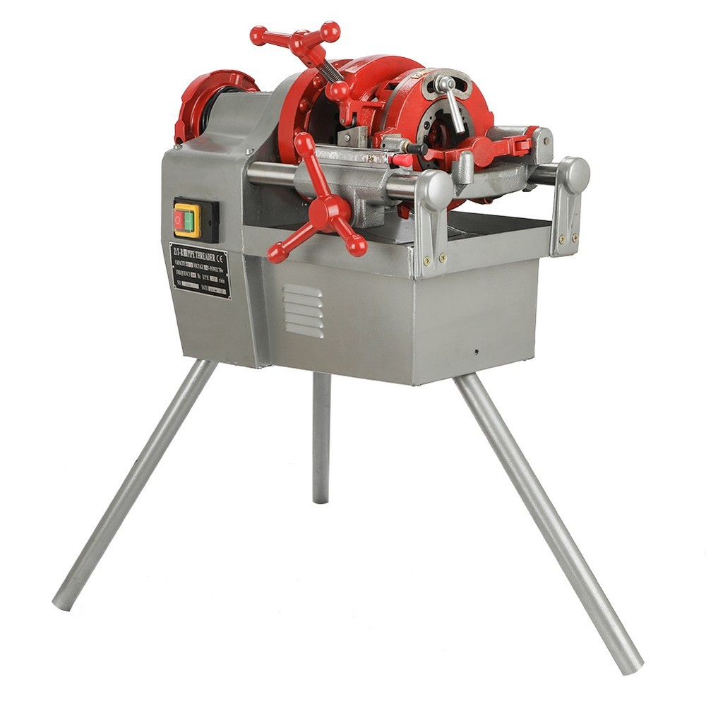 Electric Pipe Threader Machine 1/2"-2" Pipes with Quick Opening Die Head