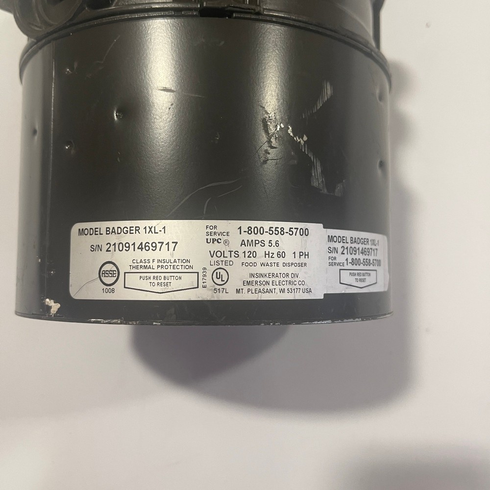 InSinkErator Badger 15ss Continuous feed 3/4-HP Septic Safe Garbage Disposal