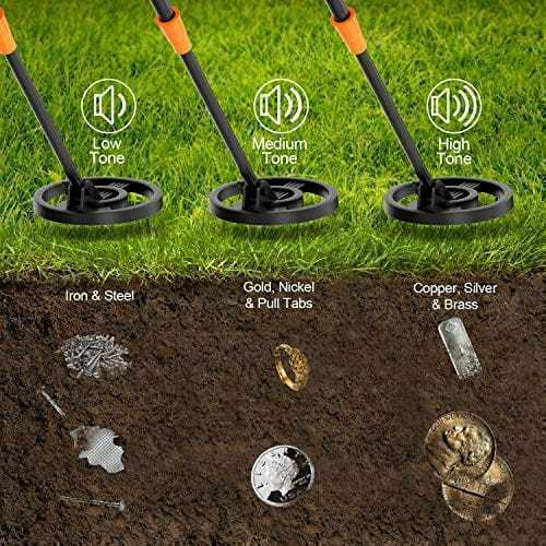 Kids Metal Detector,3 Modes Adjustable Waterproof Detectors Back-Lit LCD Display