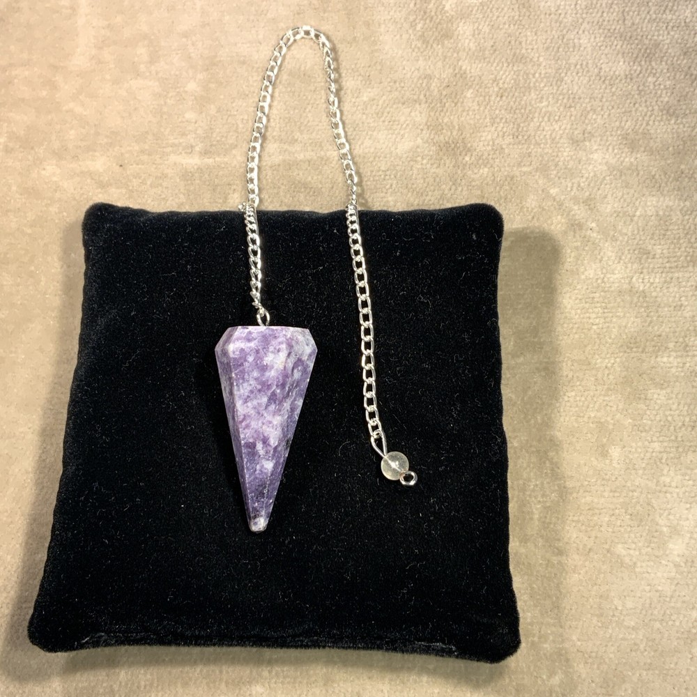 Lepidolite Gemstone Pendulum / Pendant #3