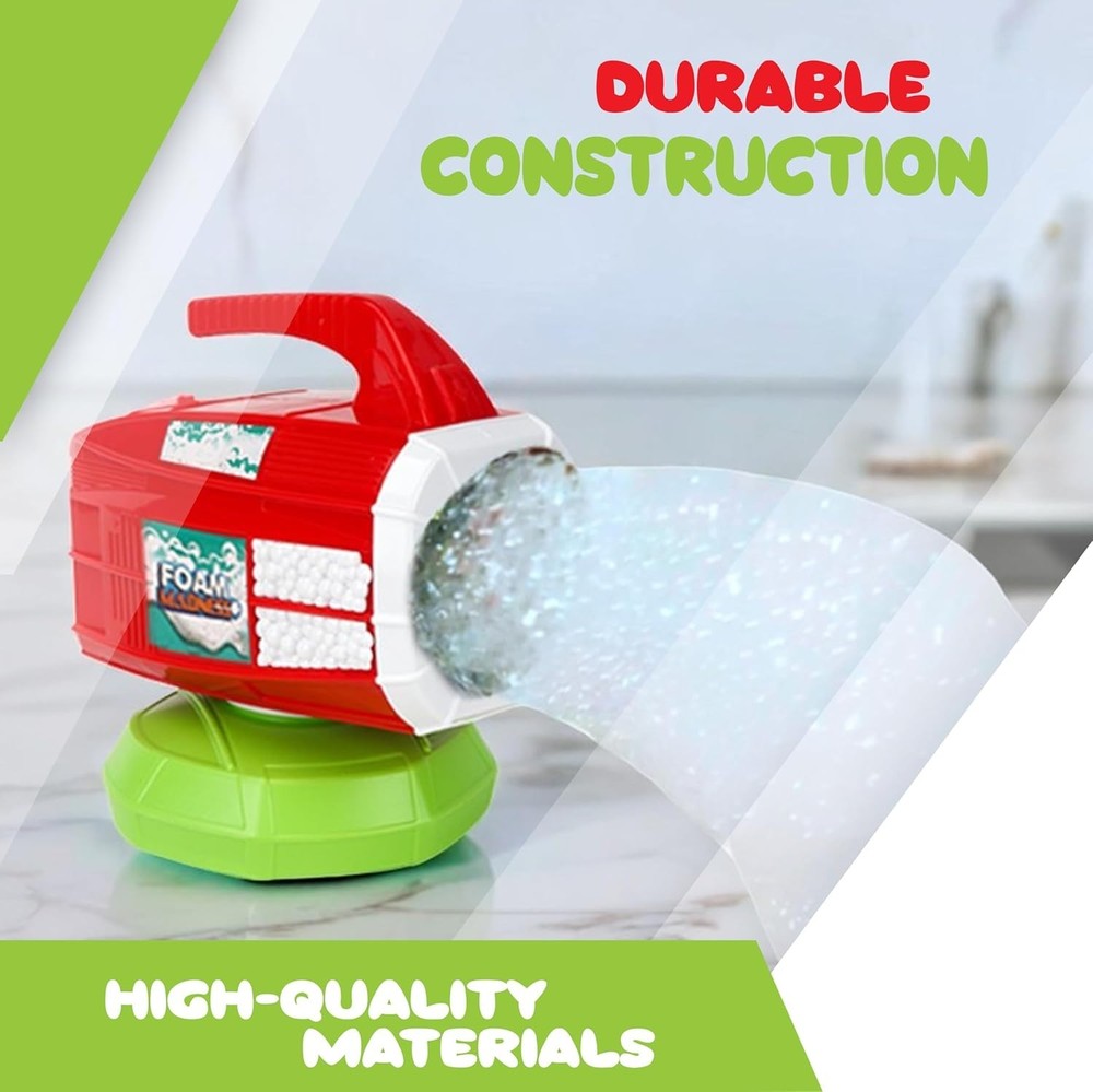 Bubble Foam Machine for Parties & Bath Fun - Portable Powerful Foam Maker with R