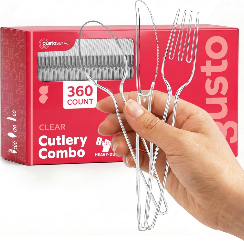 [360 bo Pa] Basic Clear Plastic Sierware, Heavyweight