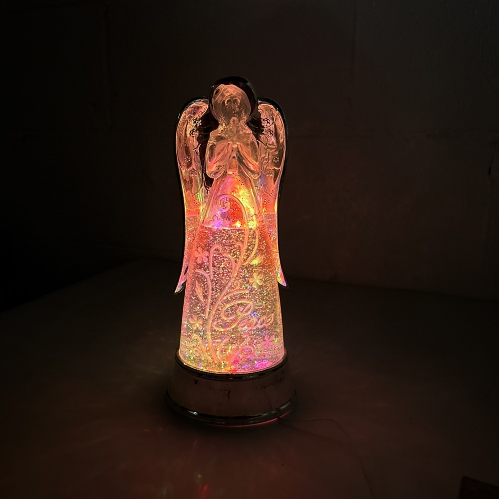 Angel Glitter Globe Lighted