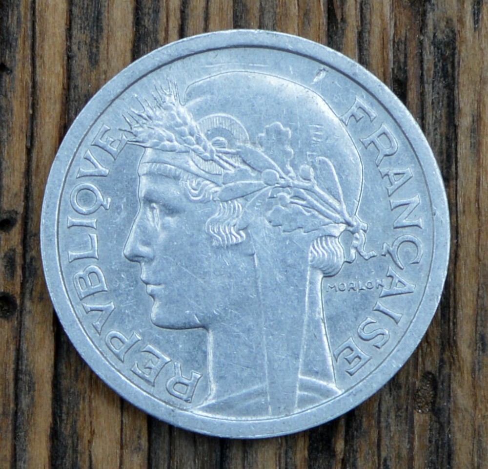 France 1 Franc 1957 Coin Light Type