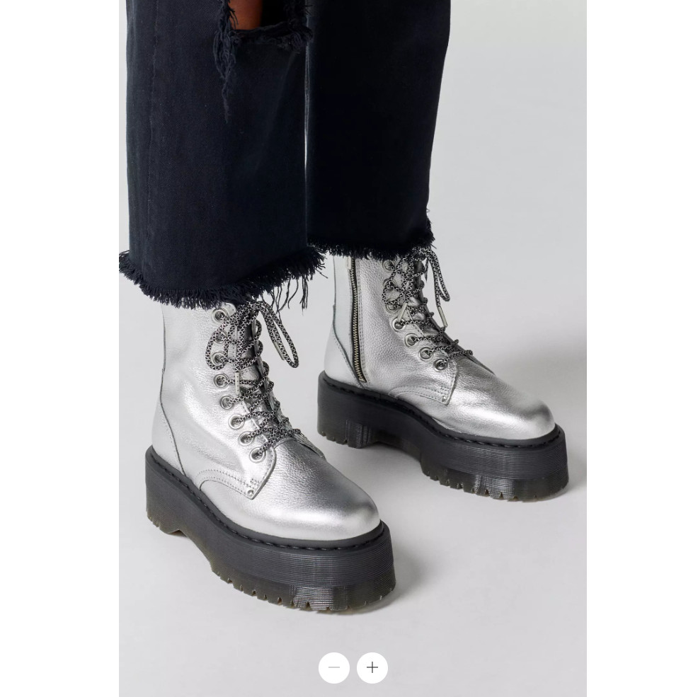 DR. MARTENS JADON MAX METALLIC LEATHER PLATFORMS MSRP$260 Soft, Comfy & CHIC