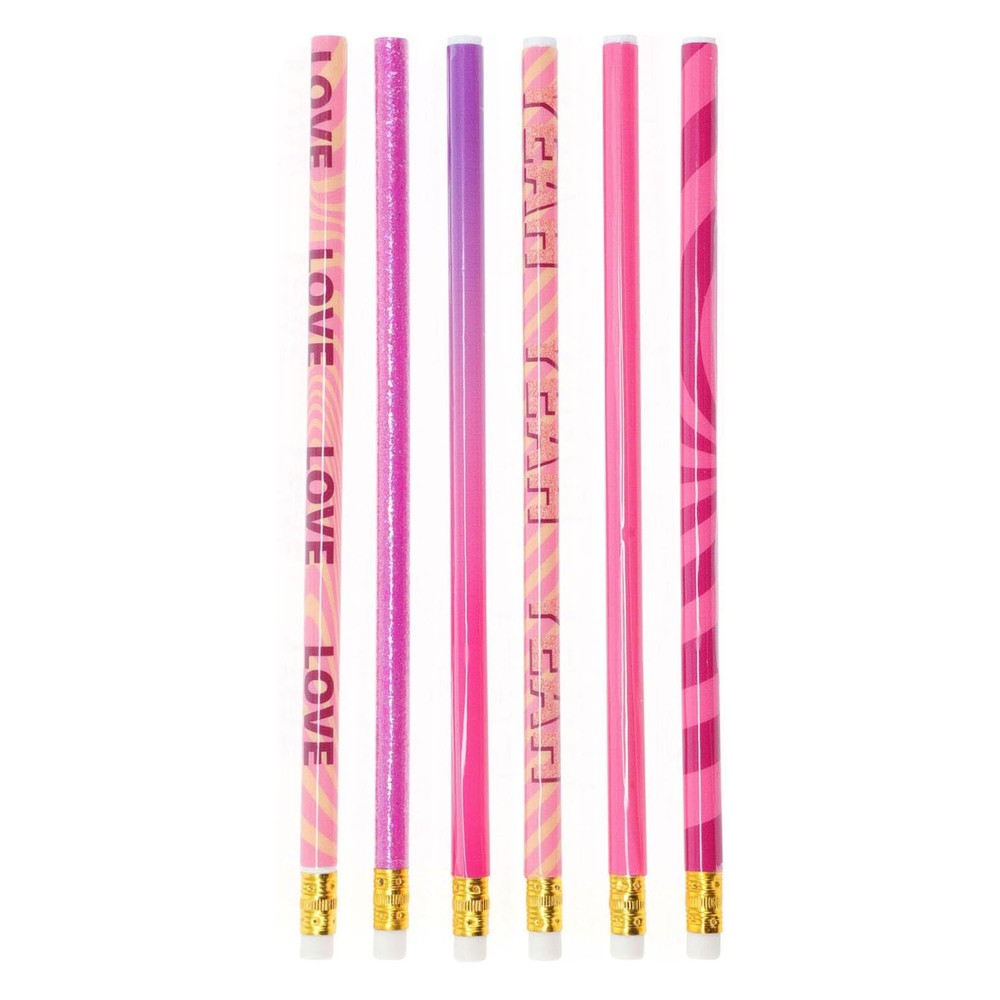 Matite HB grigie rosa, 6 pezzi.
