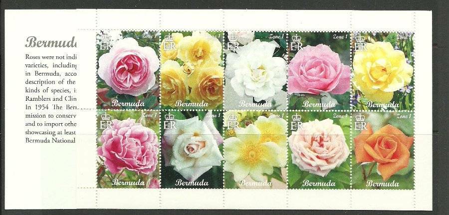 BERMUDA SGSB12 BERMUDA ROSES BOOKLET MNH