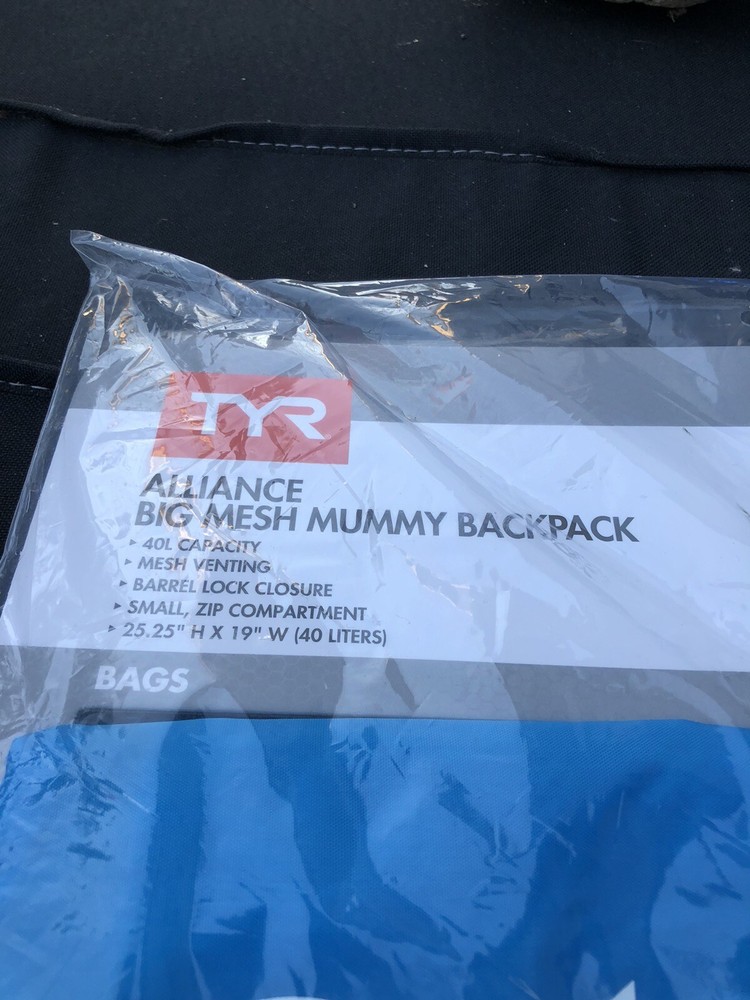 New TYR Big Mesh Mummy Backpack Blue