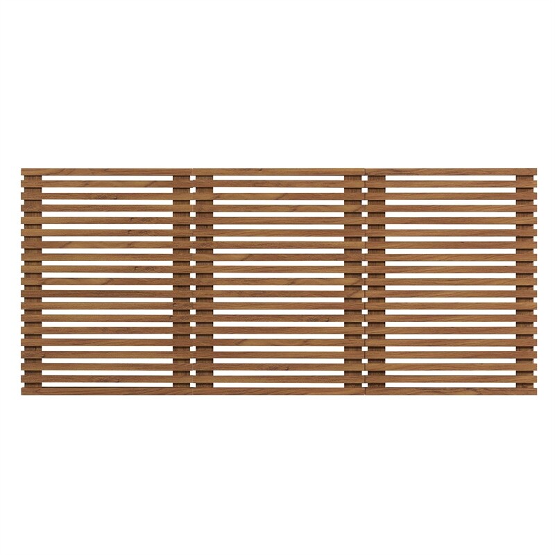 Modway Render Wall Mount Modern Wood Queen Headboard in Walnut