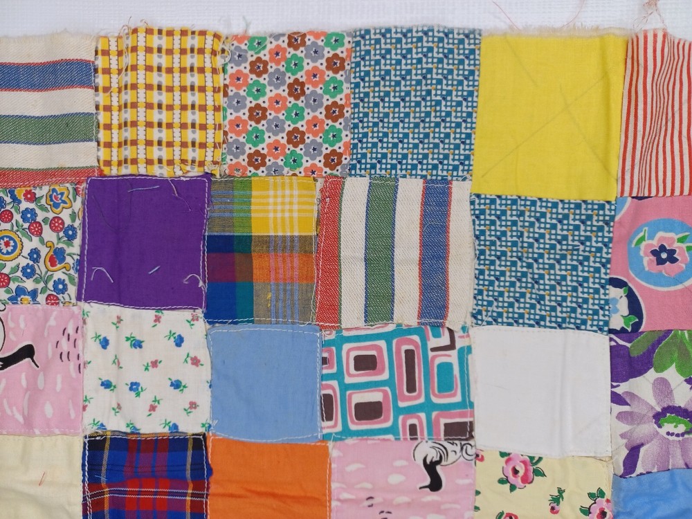 16" X 33" Patchwork Quilt Pillow Vintage Work In Progress