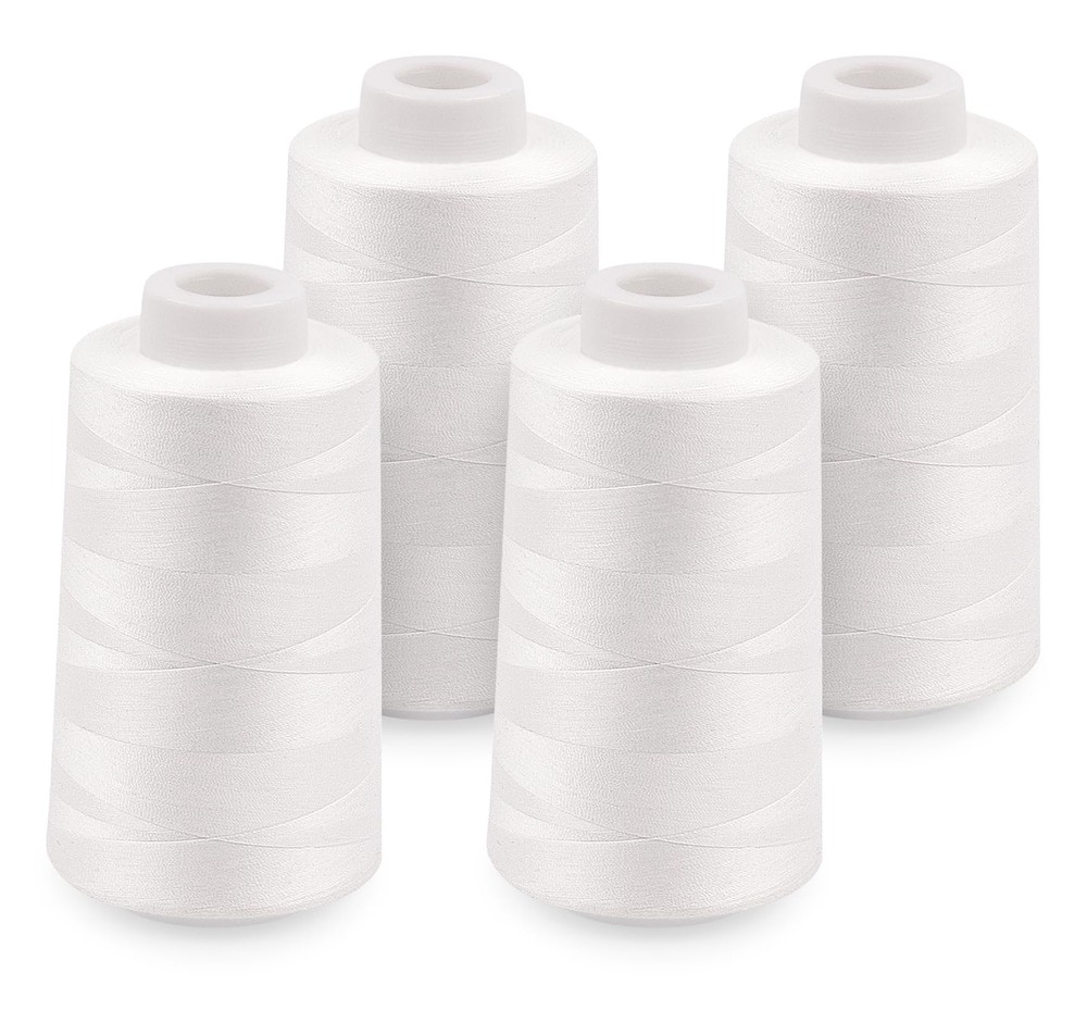Serger Thread 4 Cones Threads of 3000 Yards Each Spool All Purpose Thread for...