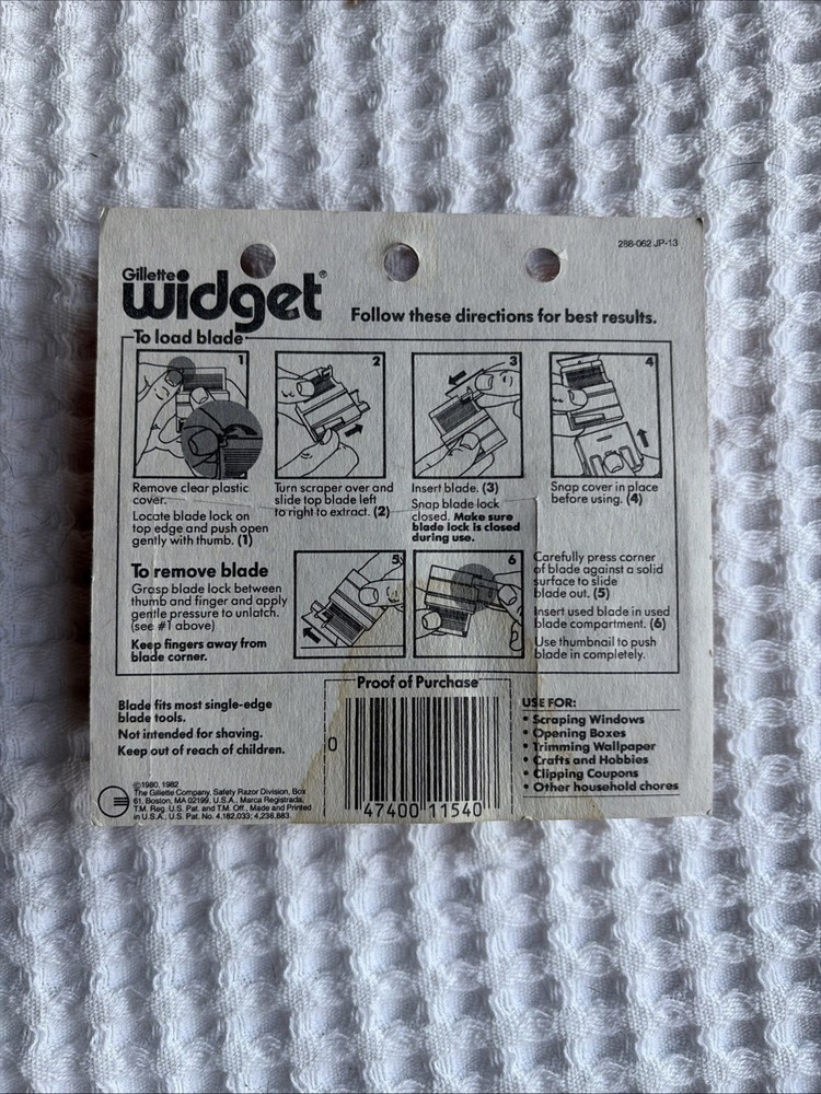 Widget By Gillette Disposable Scraper And Cutter In Original Package unopen