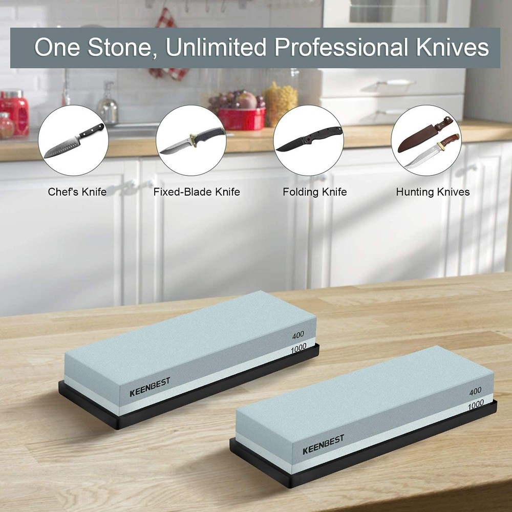 Actual Grit Premium Material Sharpening Stone 2 Side 400 1000 Whetstone Green