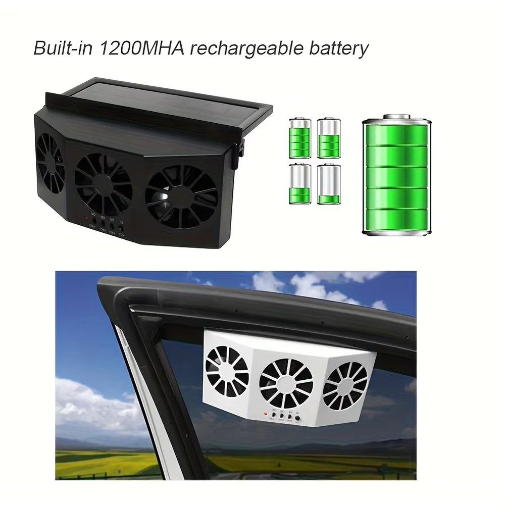 Solar Powered Car Exhaust Fan - Energy Saving Auto Cooler