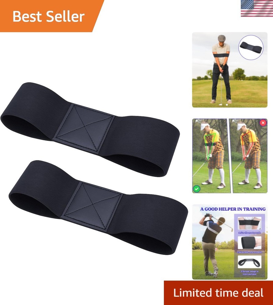 Portable 2PCS Golf Swing Training Aids - Elastic Bands for Improving Technique