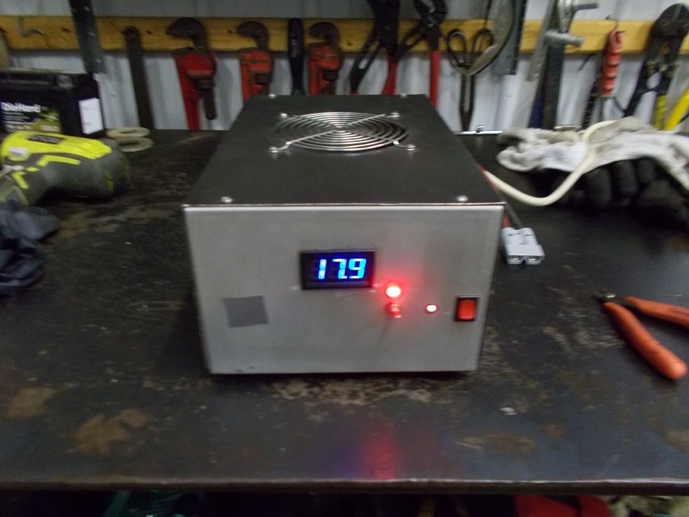 100 AMP HOMEBREW UNREGULATED POWER SUPPLY, WORKS WELL, 110VOLT.