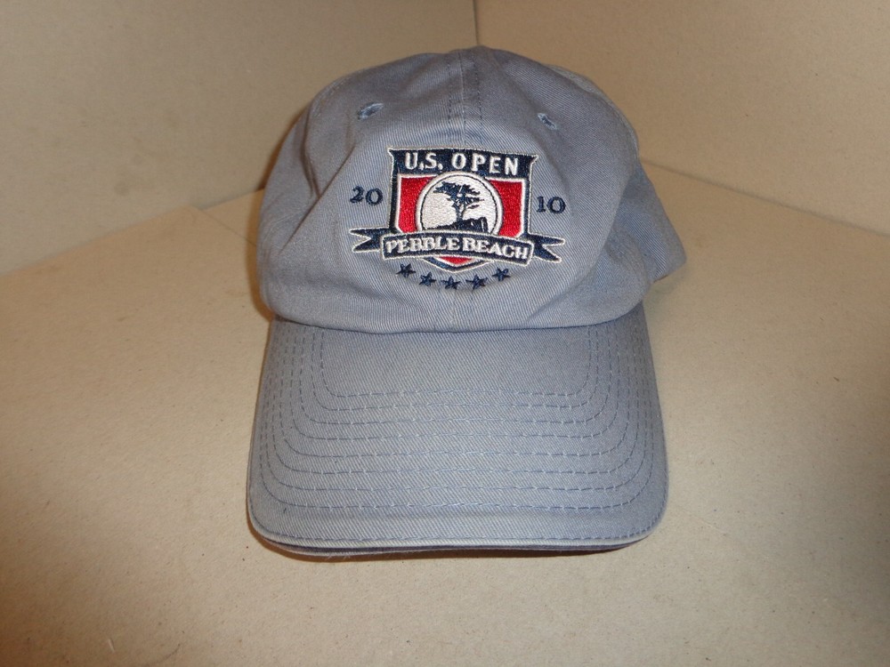 NICE VINTAGE 2010 PEBBLE BEACH US OPEN GRAY GOLF USGA MEMBER HAT CAP