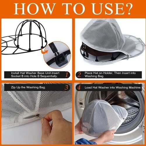 Space-Saving Hat Washer and Organizer for Baseball Caps – Heavy Duty Plastic