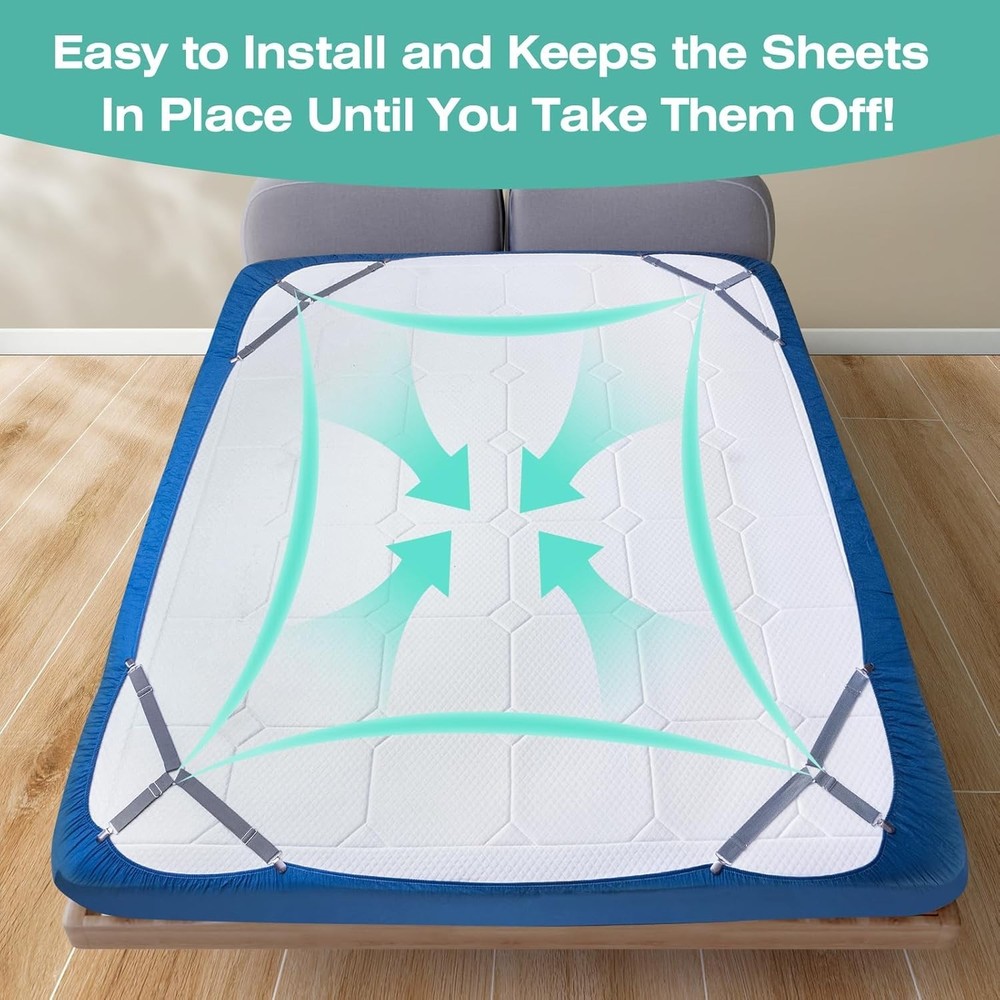 Reliable Sheet Holders in Stylish Grey - Adjustable Clips for Everyday Use
