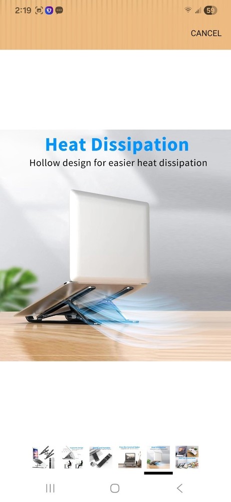 Portable Laptop Stand Adjustable Foldable Notebook Tablet Holder Computer Desk