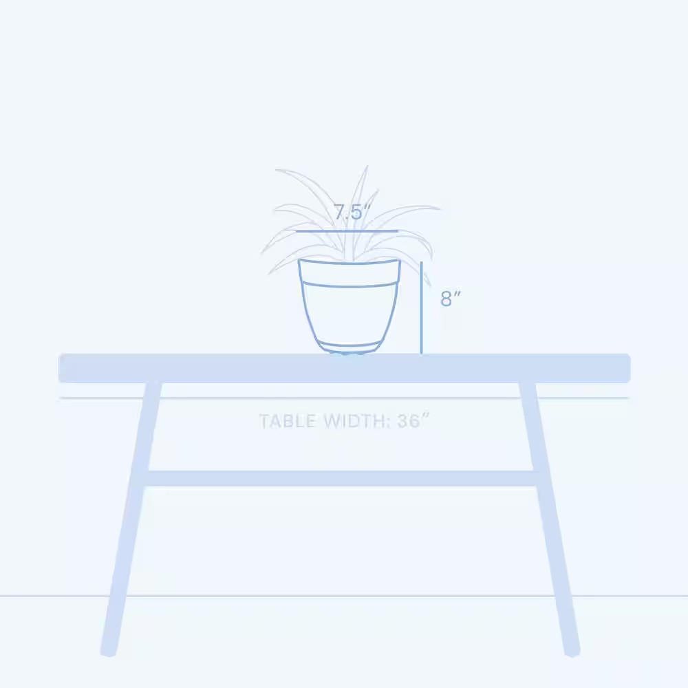 Dayton 8 In. Plastic Planter with Saucer Tray, Blue
