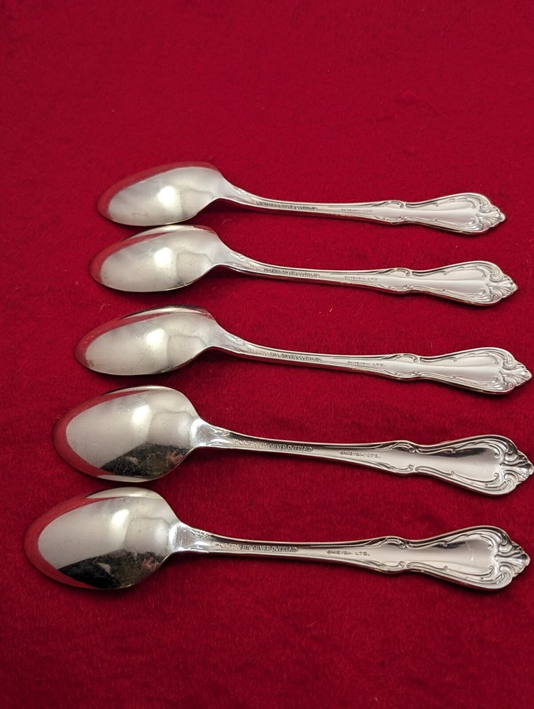 Oneida Wm A Rogers CHALICE Harmony Silverplate 5-Teaspoons 1958