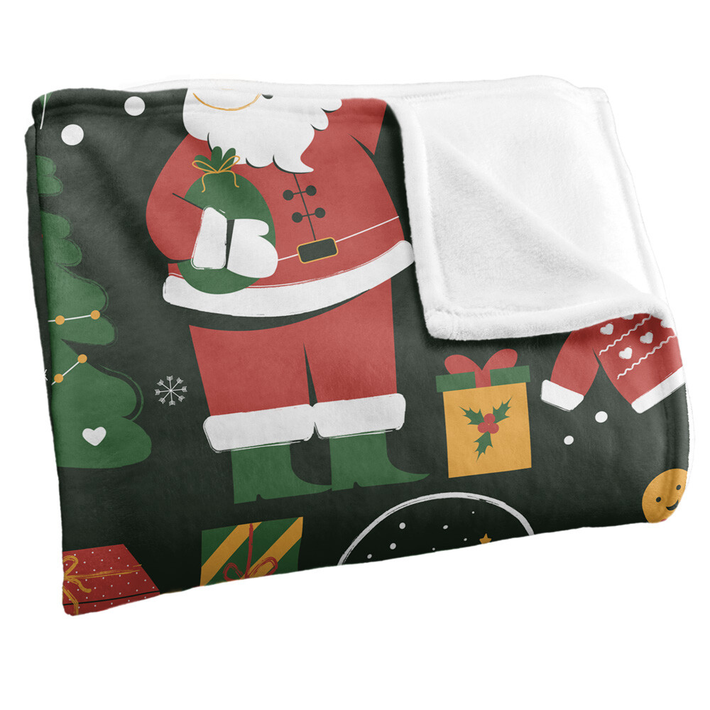 Christmas Icon Pattern Silky Touch Super Soft Throw Blanket
