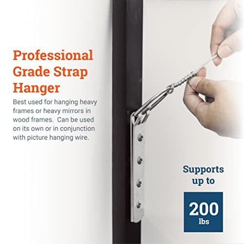 Super Heavy Duty Extra Large Strap Hanger 2 Pack 4 Hole Dring Hanger