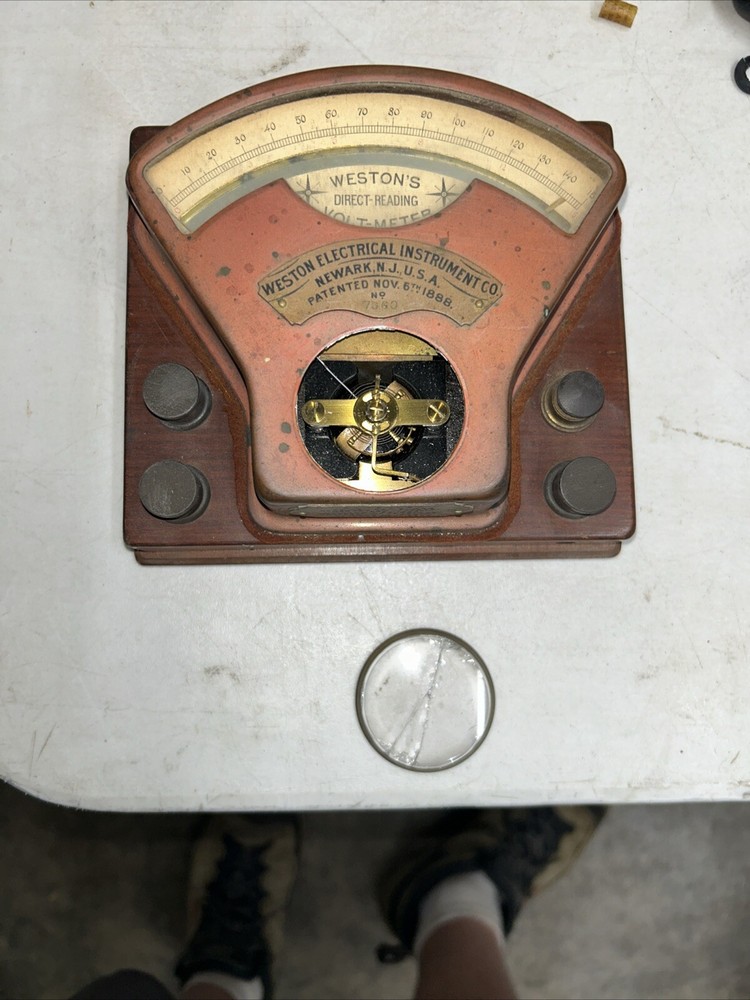 Vintage Weston's Direct Reading Volt-Meter Voltmeter Untested