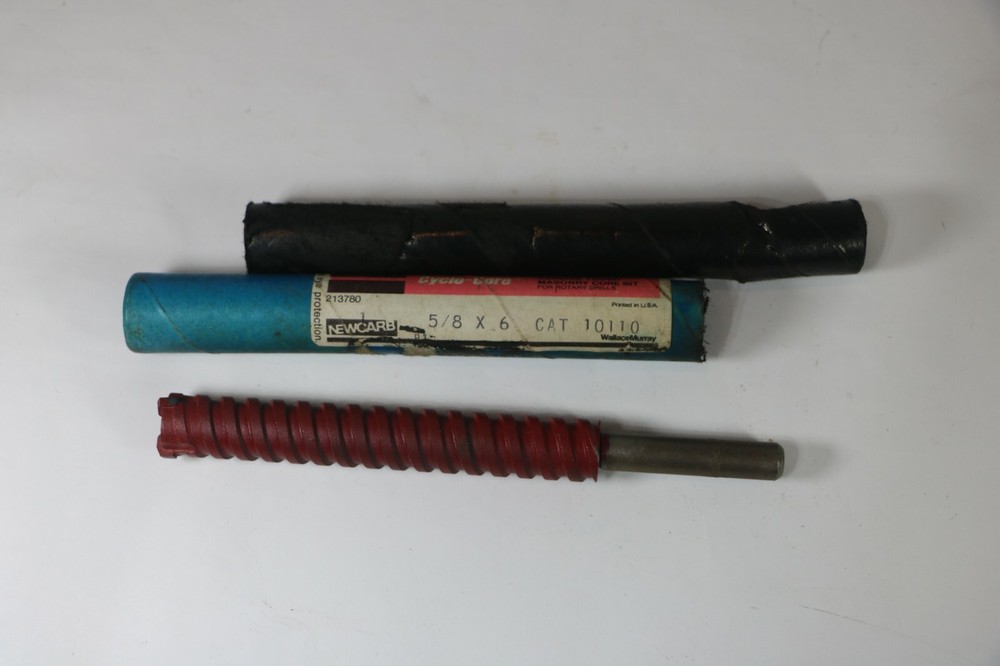 Vintage Unused Cyclo-Core Carbide Masonry Bit,  NOS. 5/8" Core Bit.