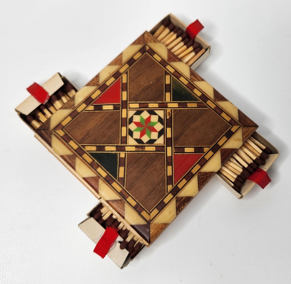 Wood Matchbox Holder VTG