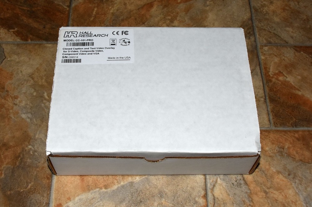 New HALL RESEARCH CC-101-PRO Closed Caption Decoder and Text Video Overlay