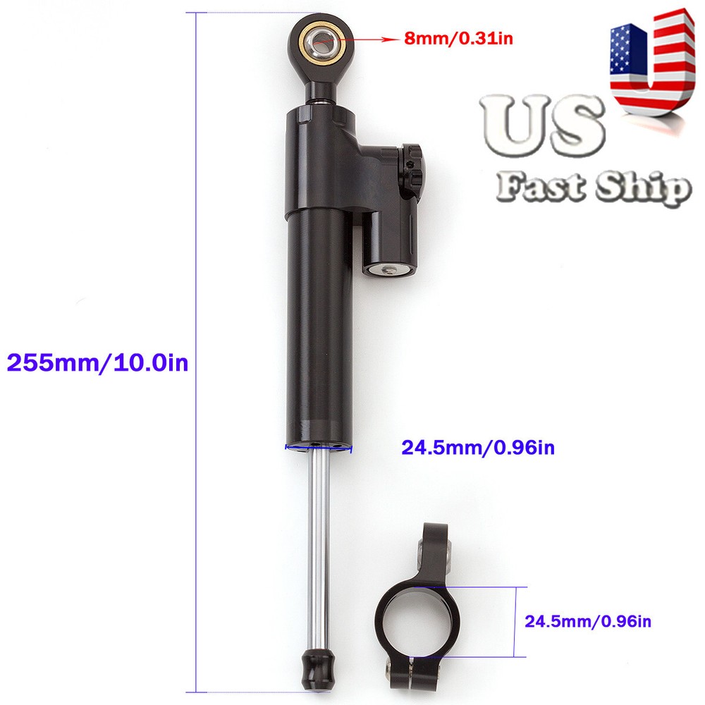 For CB600F HORNET 2007-2016 15 Steering Damper Stabilizer Mount Bracket Kit BLK
