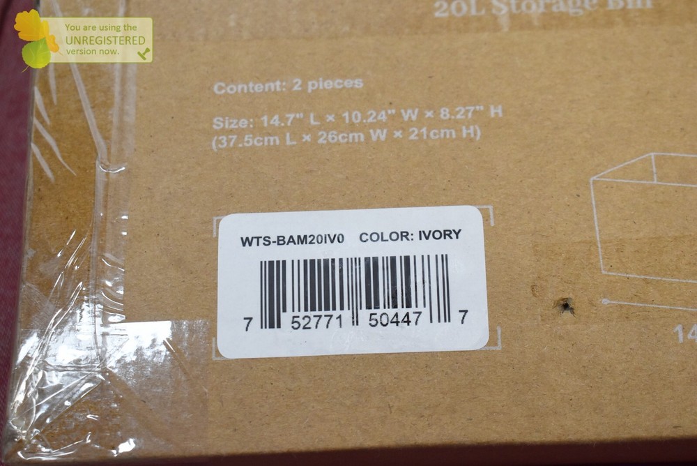 WeThinkStorage 2pk Foldable Organizing Storage Bins with Rope Handle Ivory 20L