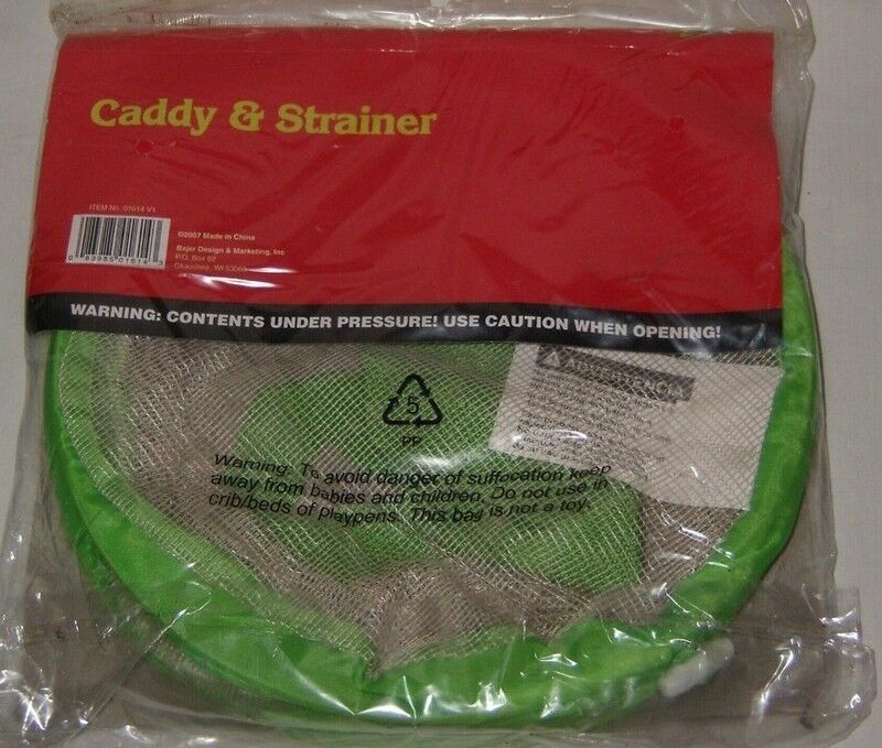 Bajer Caddy and Strainer Clean Vegetable Carrier Strainer Cleaner Mesh Reusable