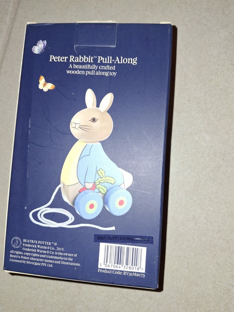 Peter Rabbit Wooden Pull Along, And Box