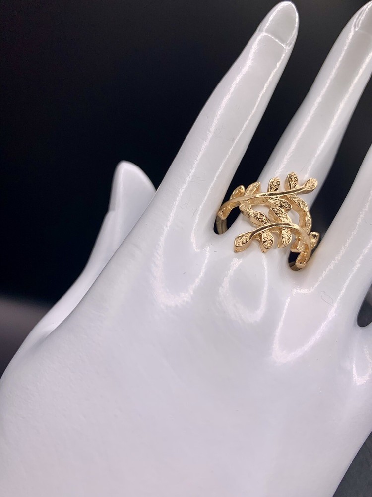 Handmade Gold Ring Botanical Leaf