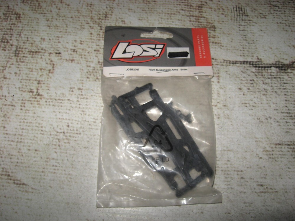 Vintage RC Racing Losi Slider Front Arms Plastic Black (2) B2007