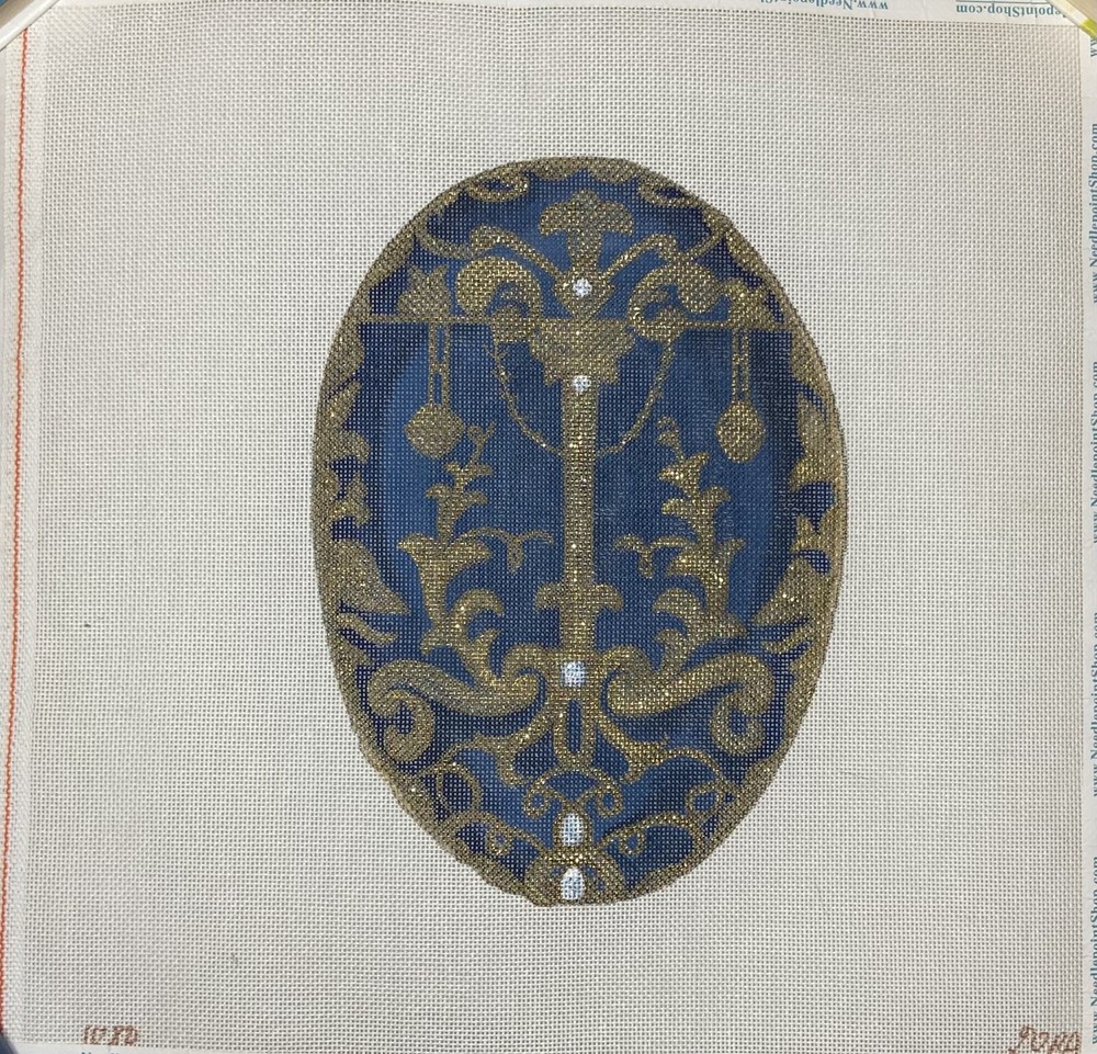Faberge Egg Handpainted Needlepoint Canvas 1080 / 18 mesh