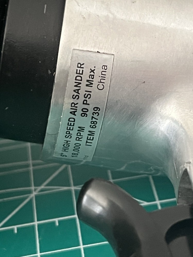CENTRAL PNEUMATIC 5" High-Speed Air Sander 68739