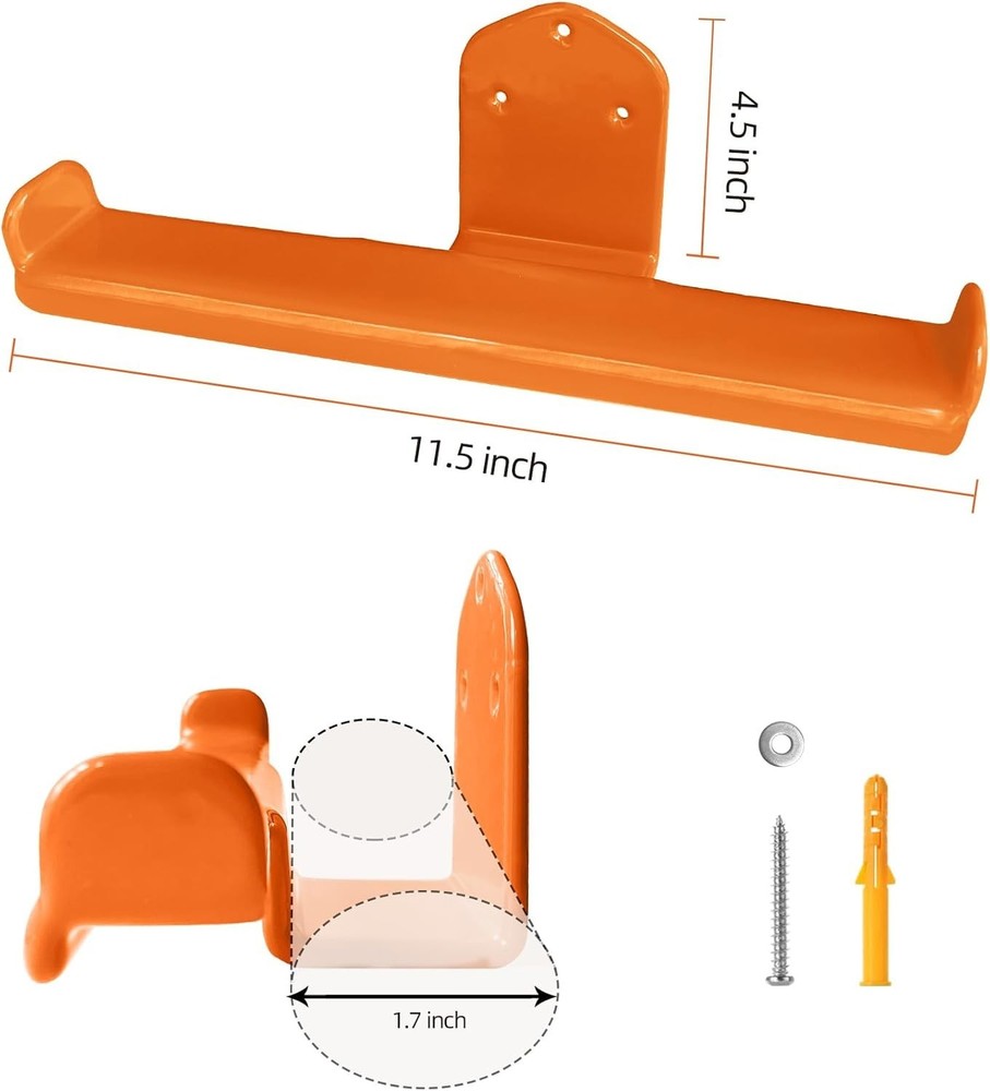 Heavy Duty 2-Pack Backpack Leaf Blower Hanger for Secure Garage Organization