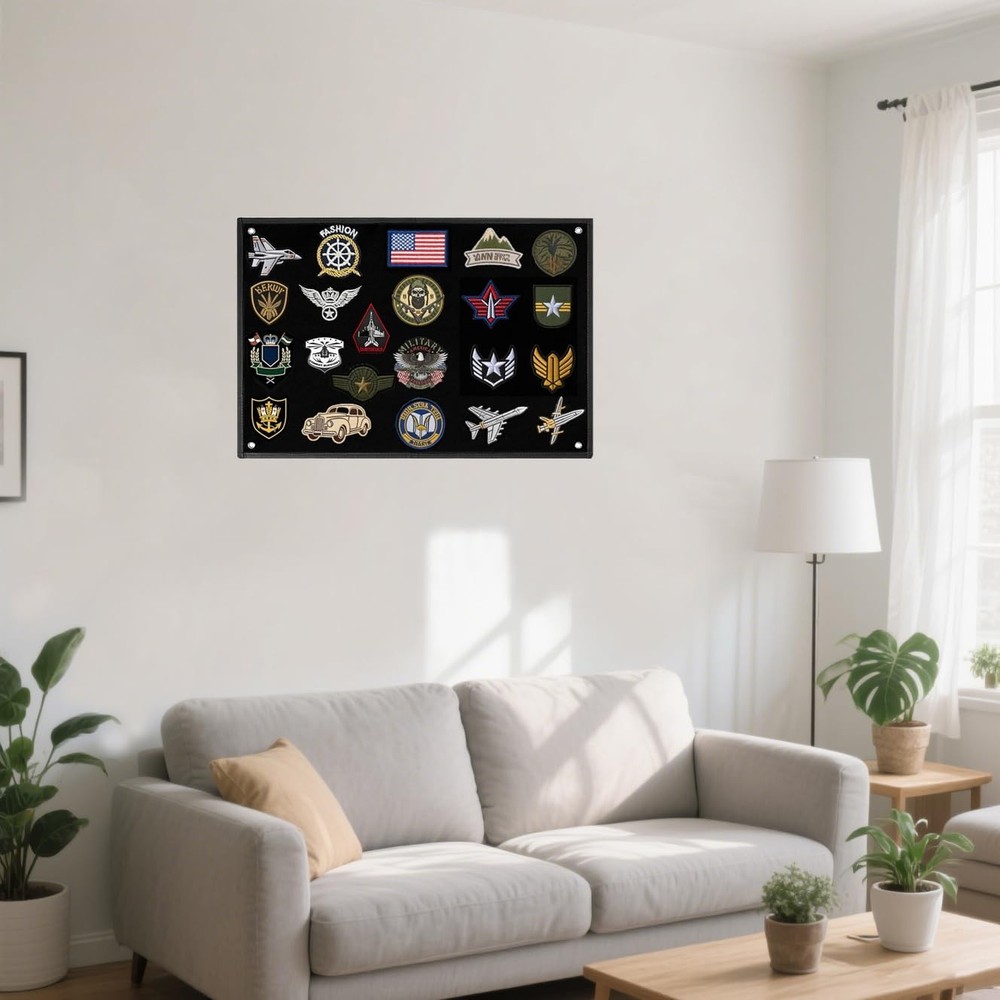 Tactical Board Patch Organizer Holder Display 24'' x 18 '', Morale Patch Hang...