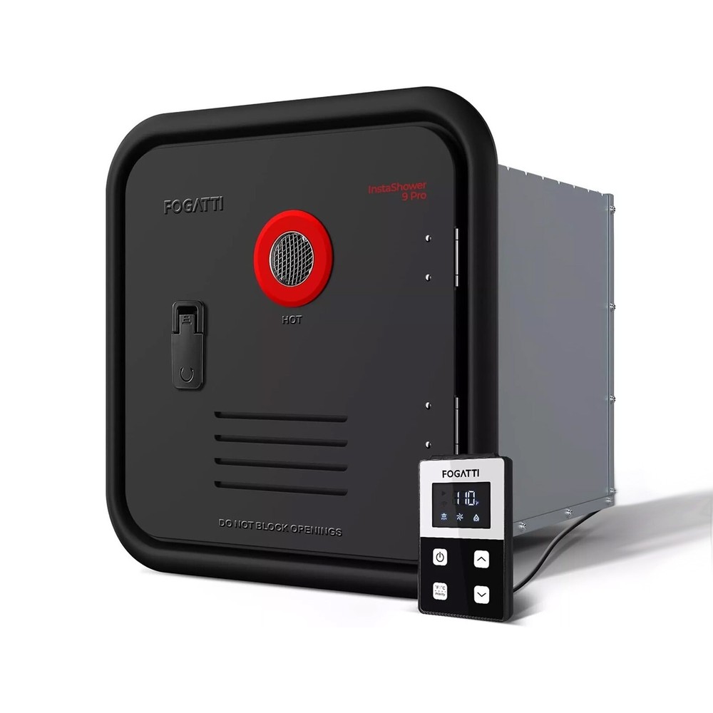 Used RV Tankless Water Heater w/ Mixing Tank 66,000 BTU 3.6GPM 15x15 Door