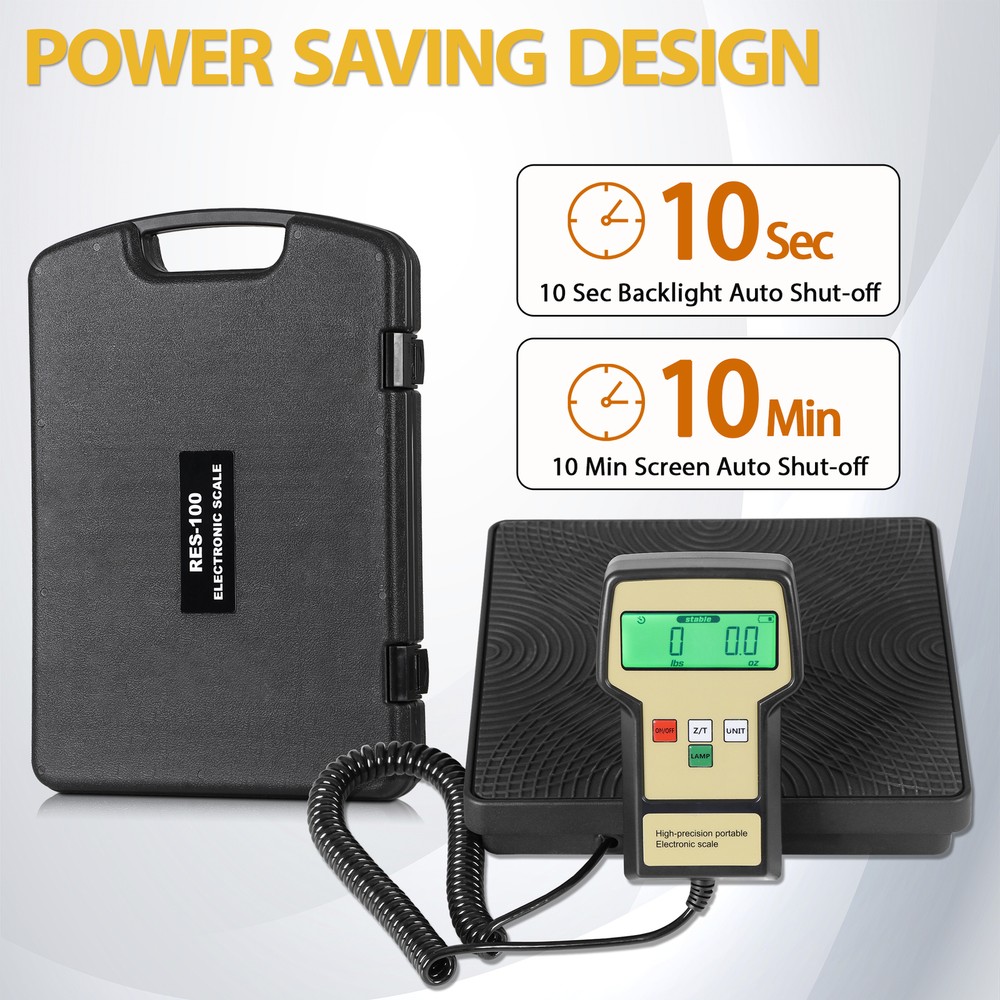 220LBS Electronic Digital Refrigerant Charging Weight Scale with Portable Case