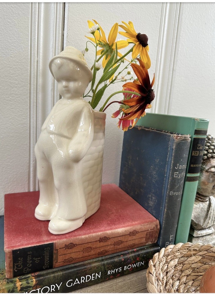 Vintage Ceramic Dutch Boy Planter
