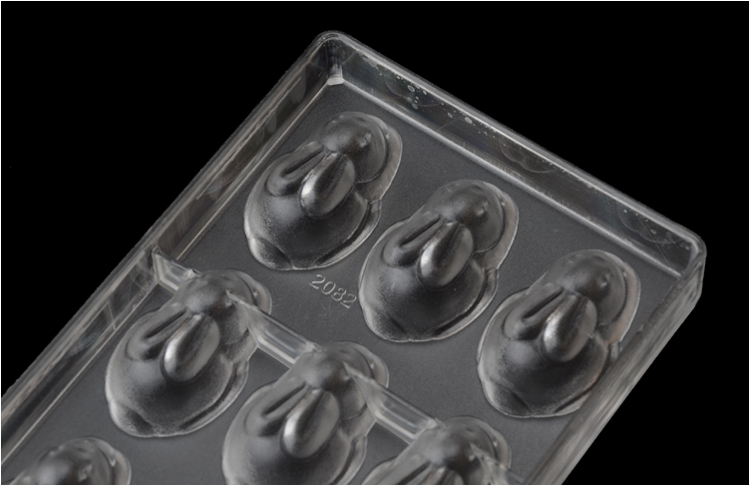 Rabbit Shaped Hard Plastic Polycarbonate PC Chocolate Jelly Mold Candy Mould
