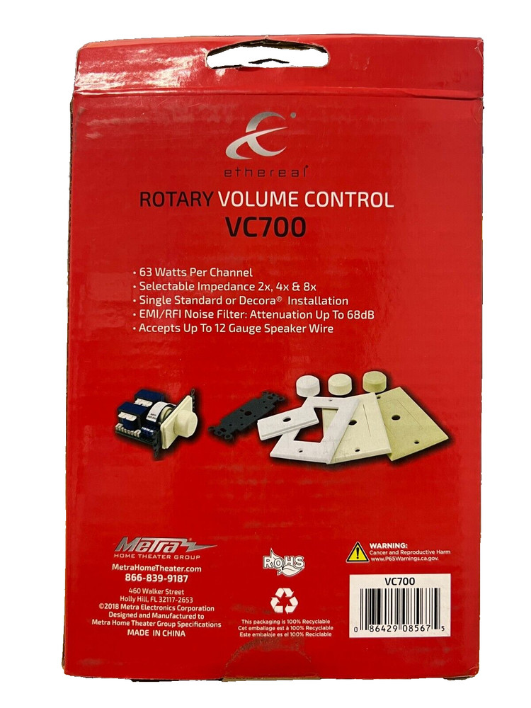 ETHEREAL VC700 IN-WALL VOLUME CONTROL KIT