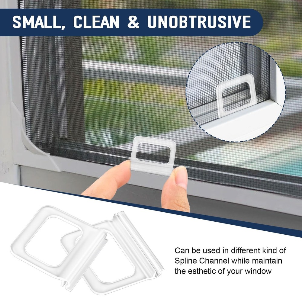 Window Screen Pull Tabs 30 Pack Universal Spline Channel Pull Lift Tab Plasti...