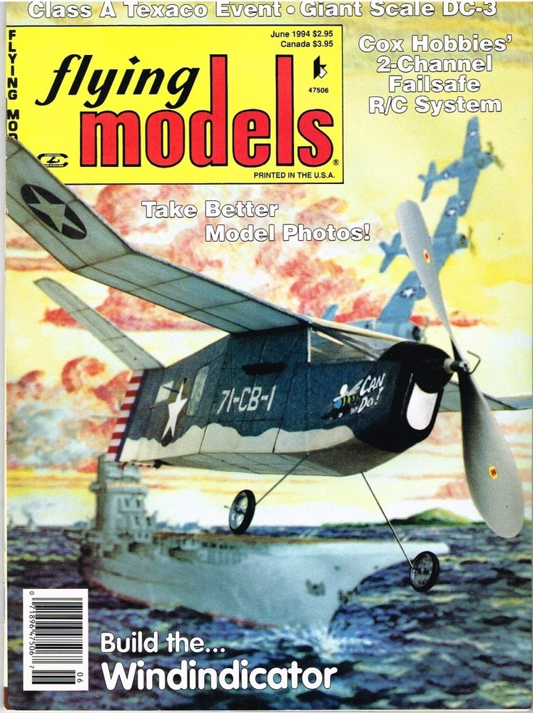 FLYING MODELS Magazine June 1994 Windindicator  Bostonian cover model