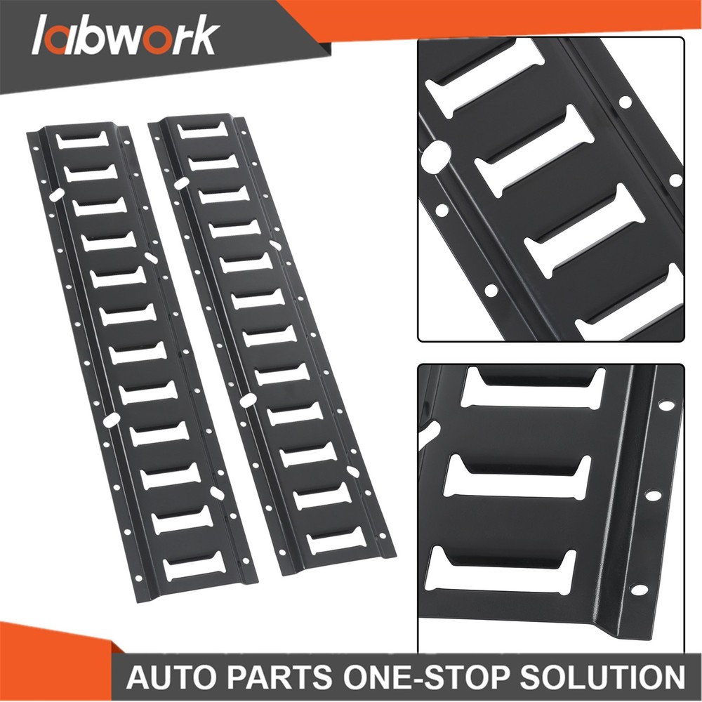 Labwork 6 Pack 2' E Track Tie Down Rail Kit Steel Rail Enclosed Cargo Trailer